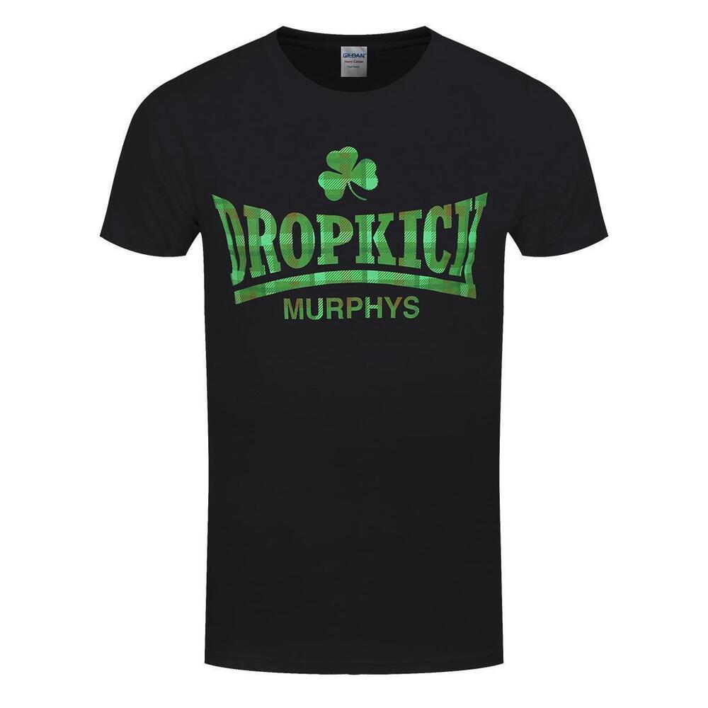 Dropkick Murphys Fighter Plaid Mens Black Tshirt